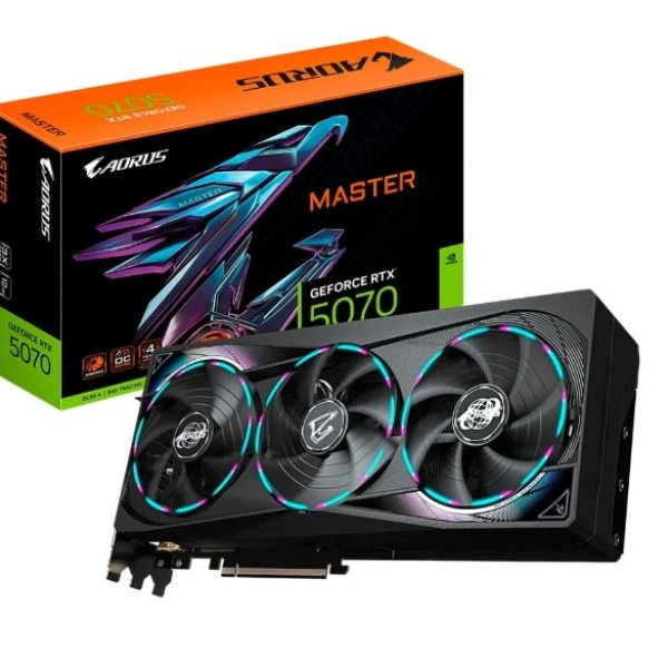 Placa de Vídeo Gigabyte RTX 5070 AORUS MASTER 12G NVIDIA GeForce